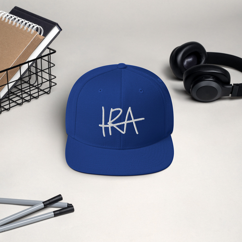 Snapback lippis - Valkoinen logo Royal Blue