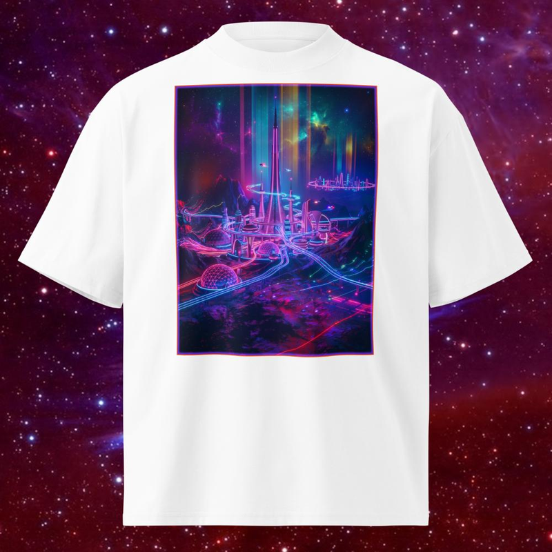 Space Rock Neon City - Space Rock Neon City / White / S