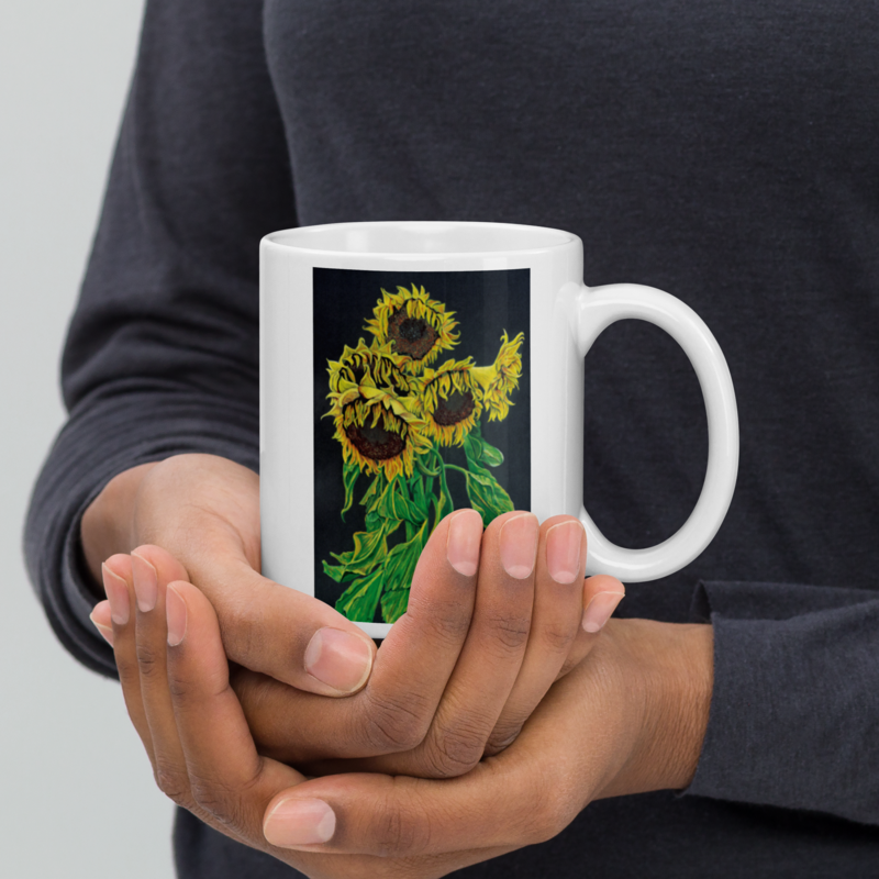 Out of The Darkness - White glossy mug