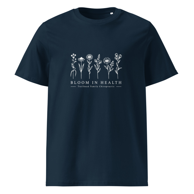Bloom in Health 2.0 Organic T-shirt – L, French Navy