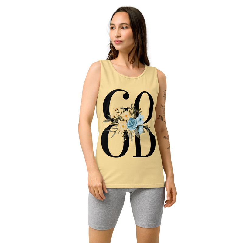 Good Floral Women's Tank Top | Genesis Creation Christian Top – XL, Butter