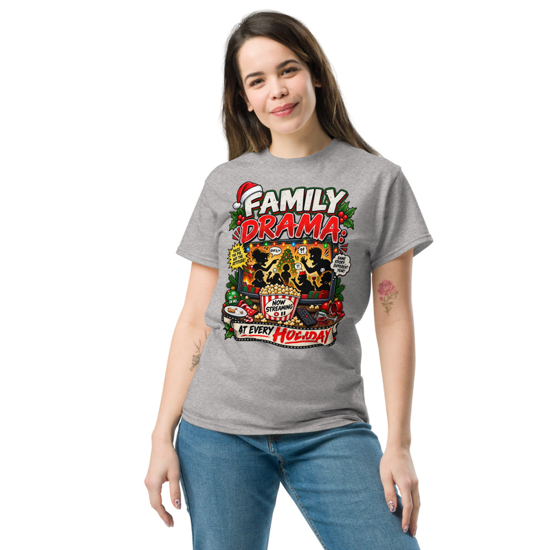 Family Drama - Unisex classic tee – 2XL, Sport Grey