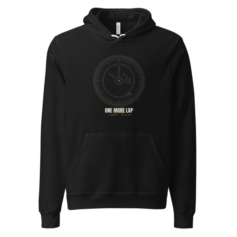 One More Lap Hoodie mockup