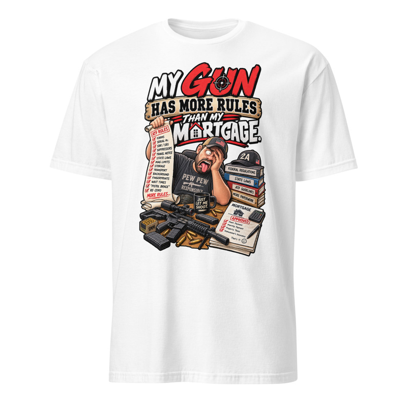Gun Rules - Short-Sleeve Unisex T-Shirt – XL, White
