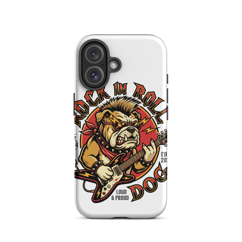 Tough Case for iPhone®: Rock N Roll Dog – iPhone 16, Matte
