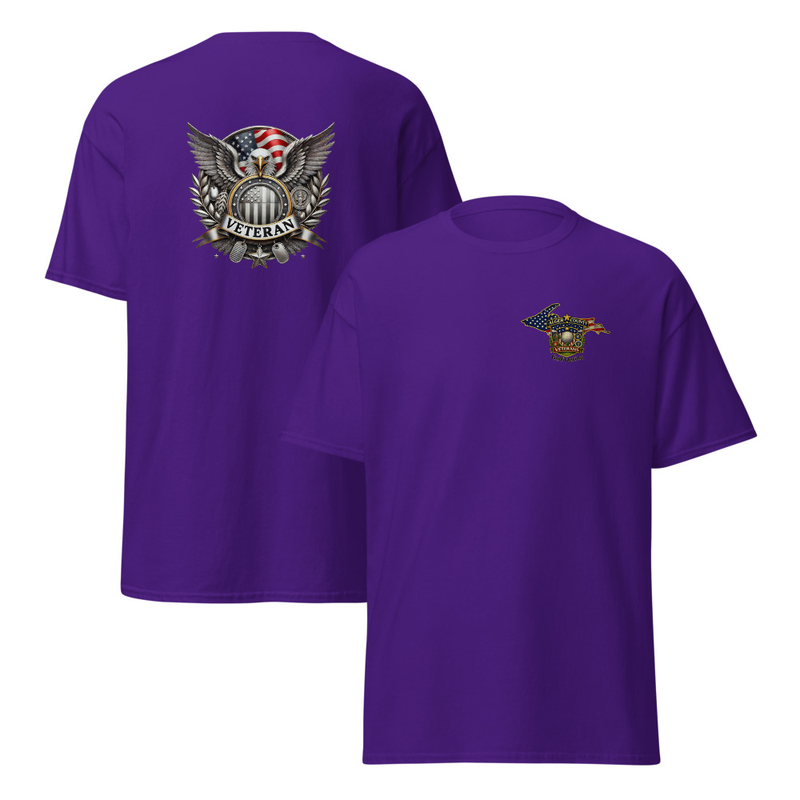 Alger County Veteran Unisex classic tee – M, Purple