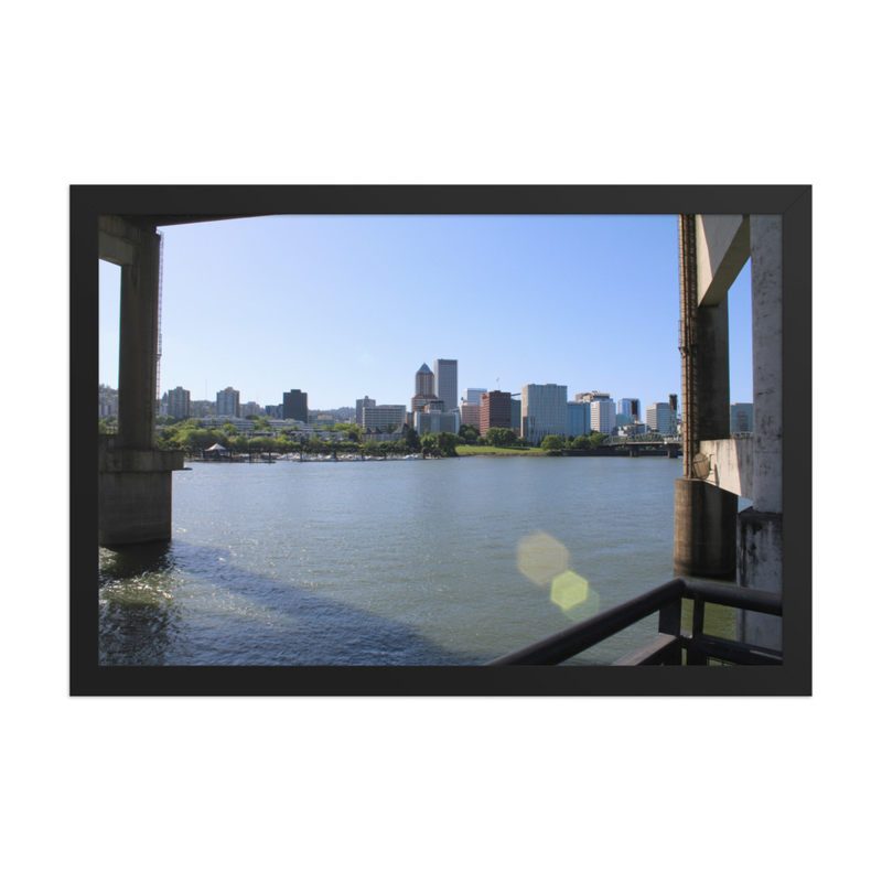 Window to Portland - 12" x 18" Framed Photo Paper