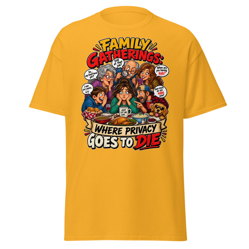 Family Privacy - Unisex classic tee – L, Gold