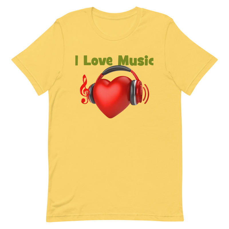 I Love Music Unisex t-shirt – Image 8