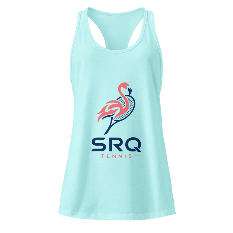 Tennis Flamingo - Women’s fitted racerback tank top – XL, Cancun