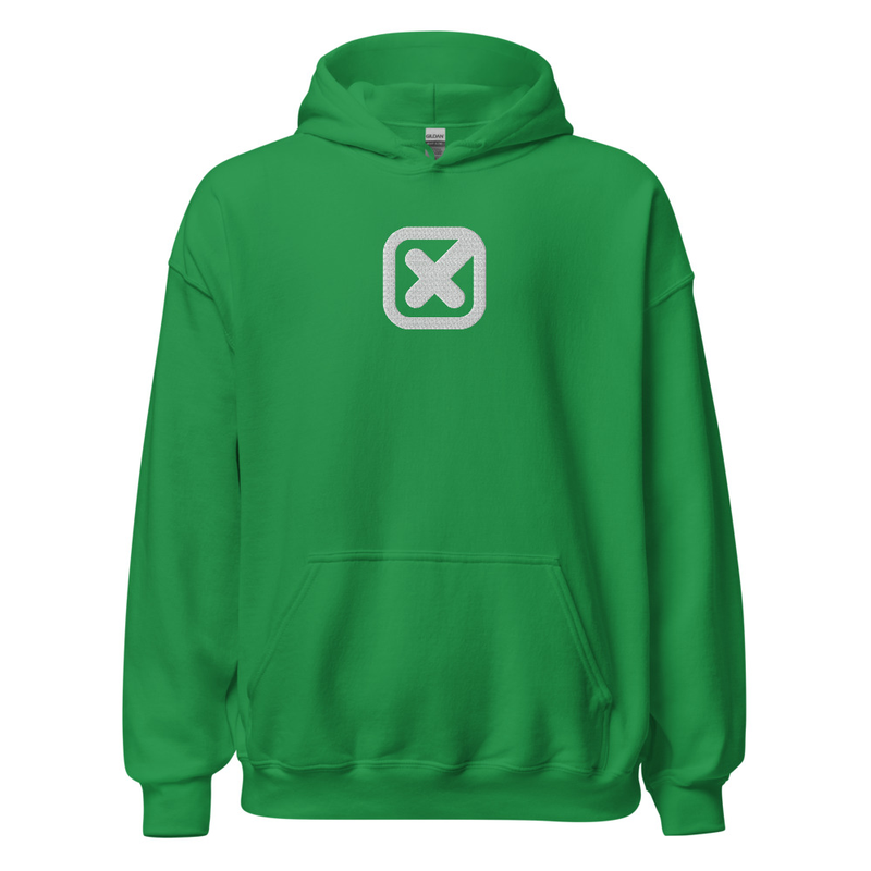 Hoodie Broderet Logo – Grøn