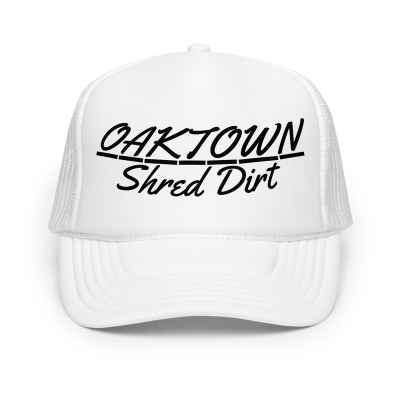Foam Trucker Hat Black Text
