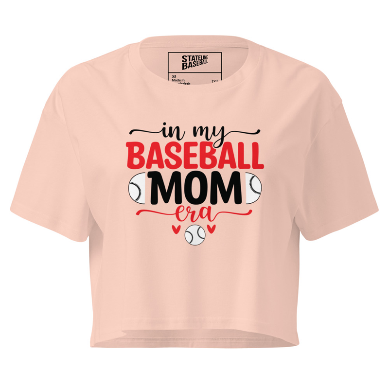 Baseball Mom Era - Crop Top – XL, Pale Pink