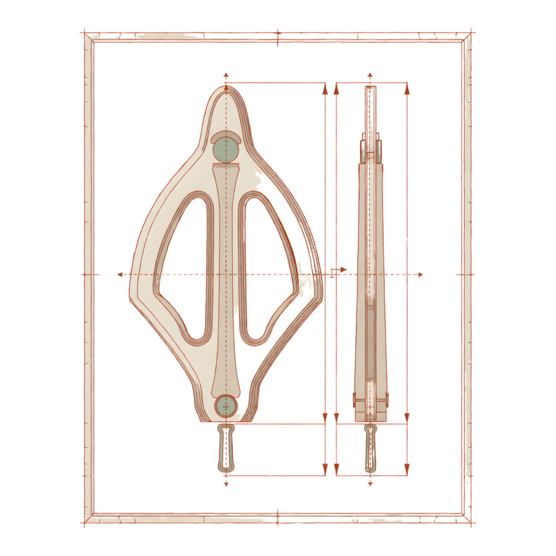 Blueprint Broadhead Sticker (Artist Series) mockup