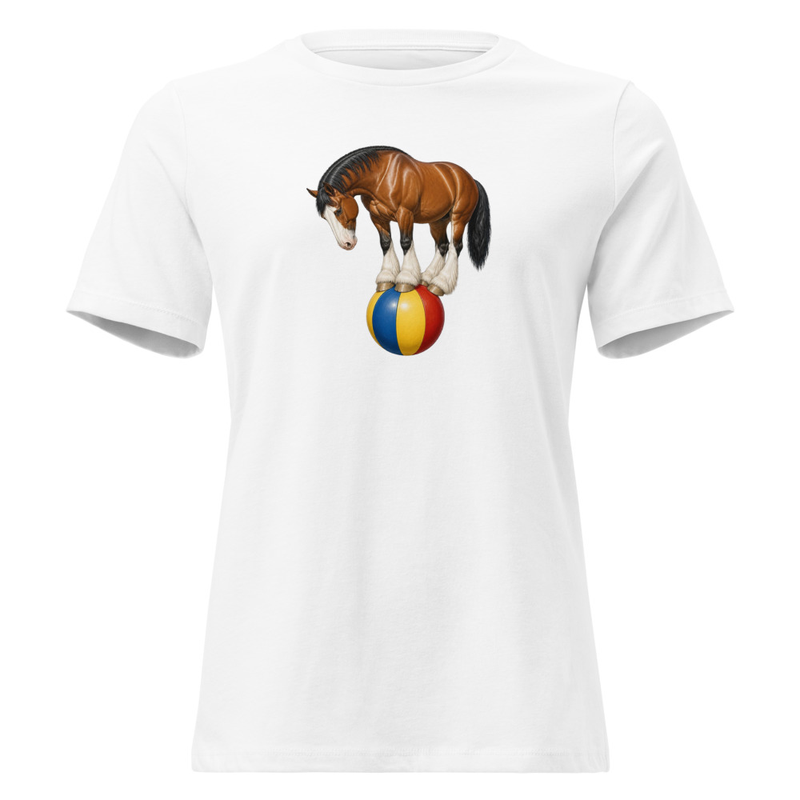Balancing Clydesdale Women's Relaxed Tee