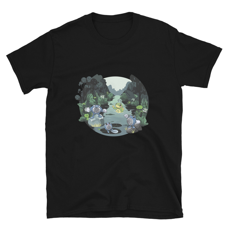 Poliwag y su familia: Camiseta unisex · Negro