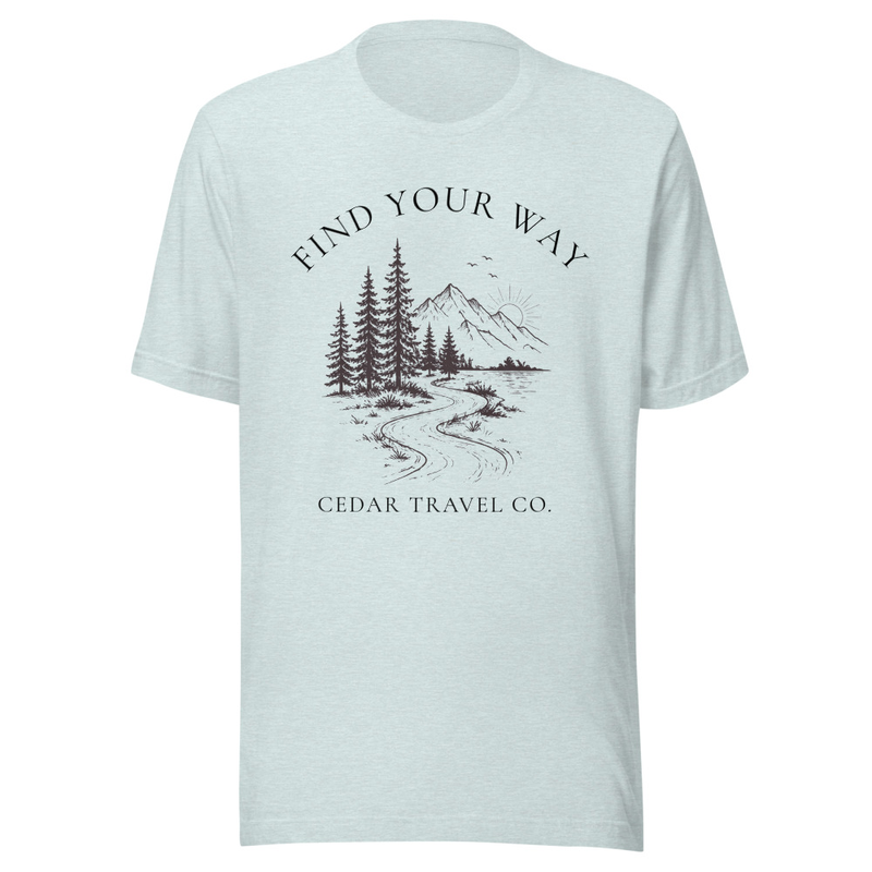 Find Your Way Tee – 3XL, Heather Prism Ice Blue
