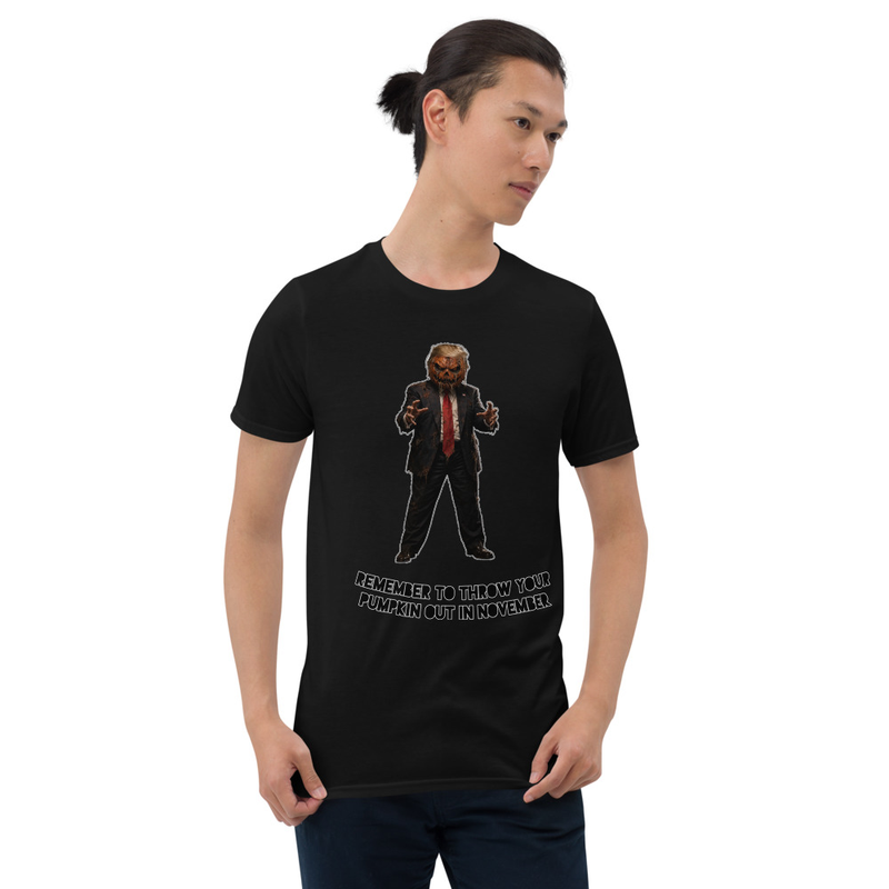 Pumpkin Head-Short-Sleeve Unisex T-Shirt back