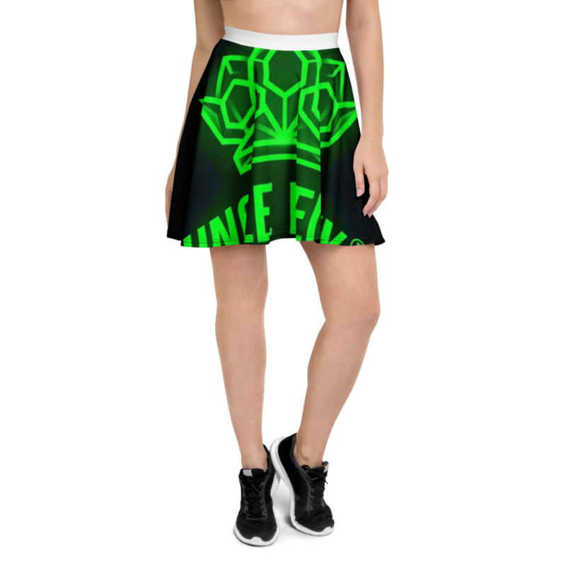 Uncle Benny ® Crown Drip Skater Skirt Neon Green EST. 2020