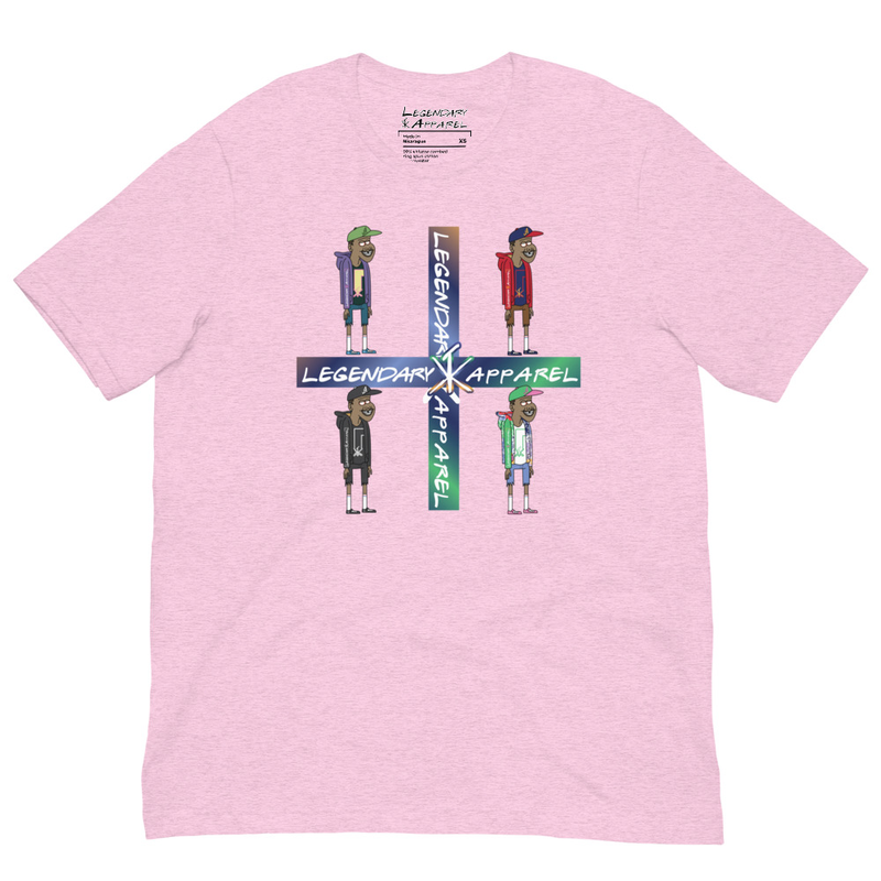[ flower boii ] tee – L, Heather Prism Lilac