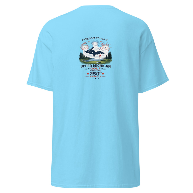 UP Golf 250 Fireworks Unisex classic tee – S, Sky