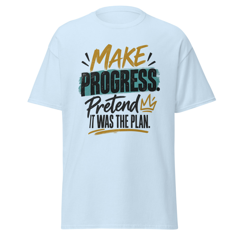 Make Progress - Unisex classic tee – XL, Light Blue