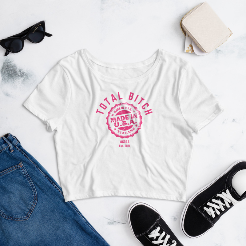 Total B - WGOAA Women’s Crop Tee – XS/SM, White