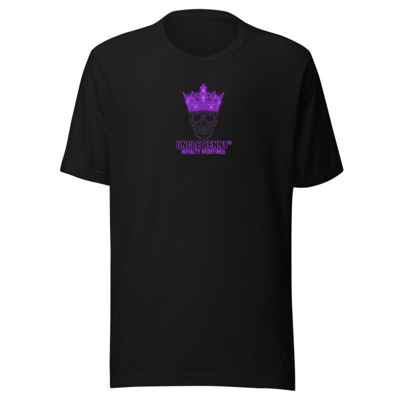 Uncle Benny ® Skull Crown Geometric Crown T-Shirt Neon Purple EST 2020
