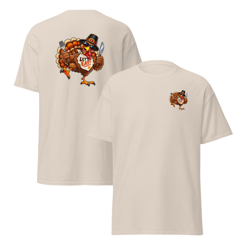 Let's Eat Thanksgiving Unisex classic tee – XL, Natural