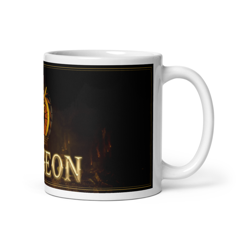 Dungeon Crest Mug — front view