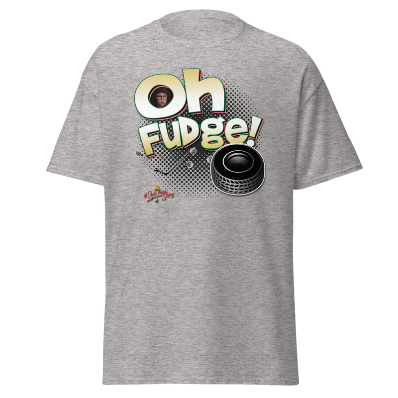 "Oh Fudge!" Tire Iron T-Shirt | Custom Made by: A Christmas Story Family™ – M, Sport Grey