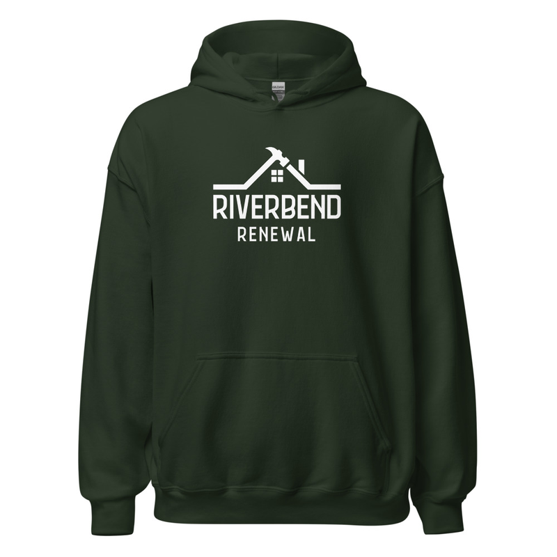 Riverbend Renewal: "Live/Love" Hoodie – XL, Forest Green
