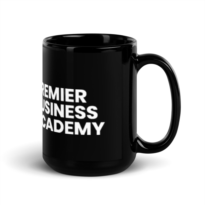 PBA Black Glossy Mug – 15 oz, Black