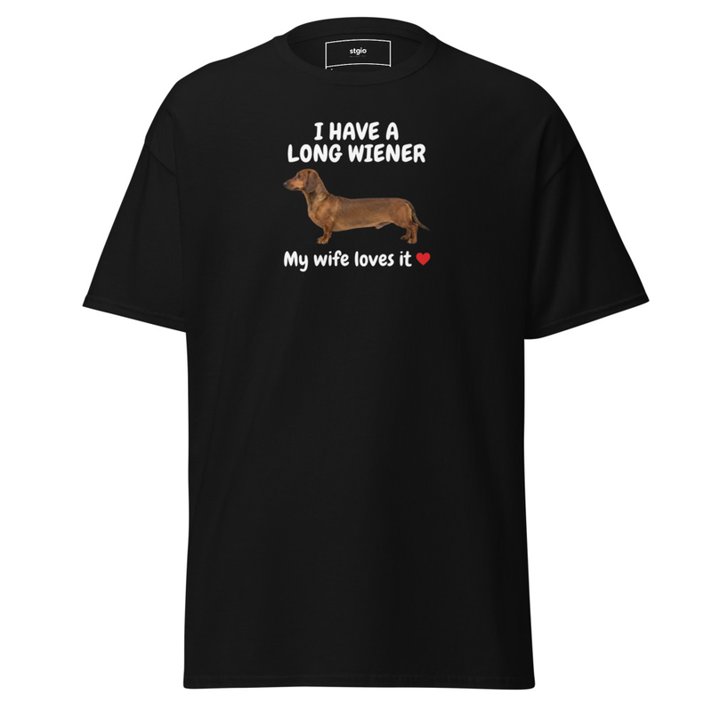 Long Wiener classic tee – S, Black