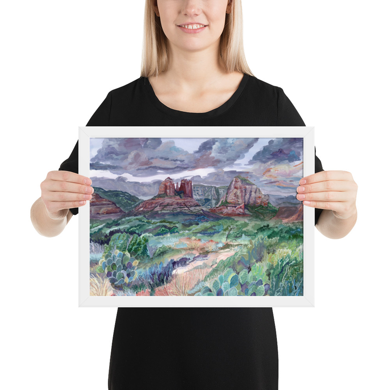 Framed Print – 12″×16″, White