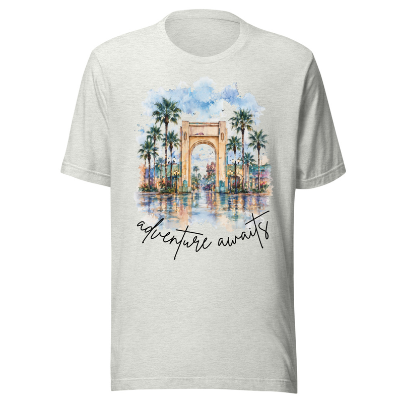 Adventure Starts Here Tee – S, Ash