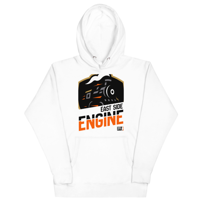 East Side Engine - Big Logo Hoodie – XL, White