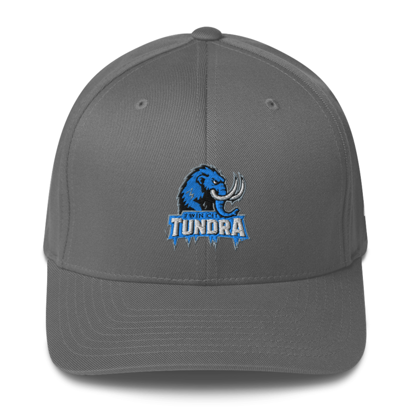 Twin Cities Tundra - Fitted Logo Hat – S/M, Grey