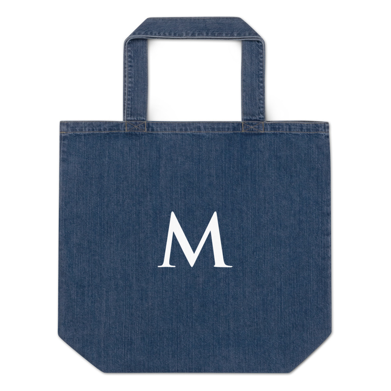 M Denim Tote Bag
