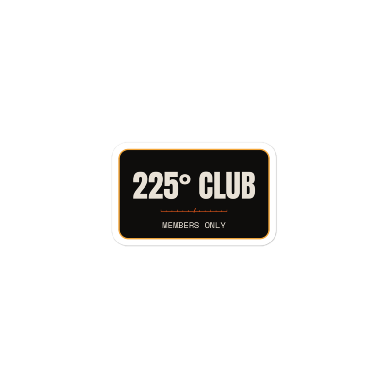 225° CLUB Sticker mockup