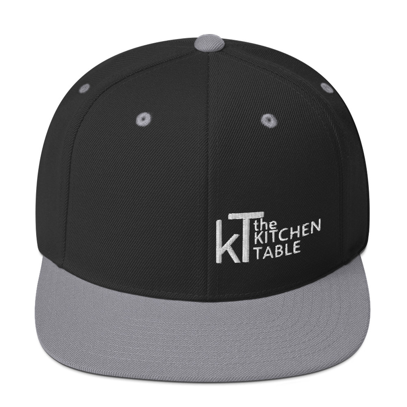 Kitchen Table Side Logo Snapback Hat – One size, Black/ Silver