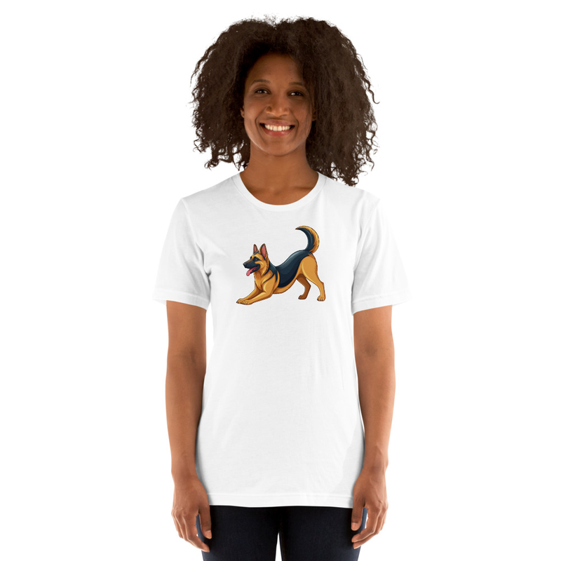 German Shepherd Downward Dog Yoga Tee - Unisex