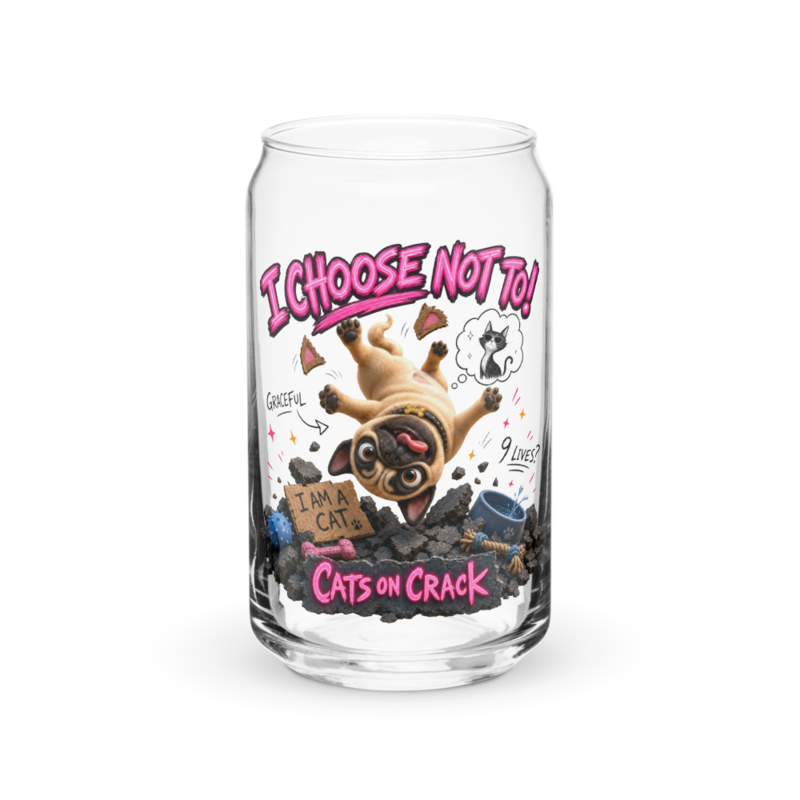 I Choose Not To 16oz Can Glass