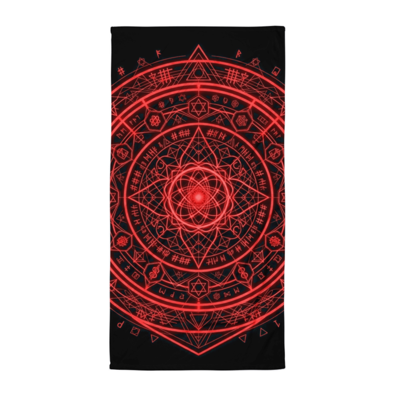 Uncle Benny ® Quantum Encryption IBM Quantum Computer Beach Towel Neon Red EST. 2020