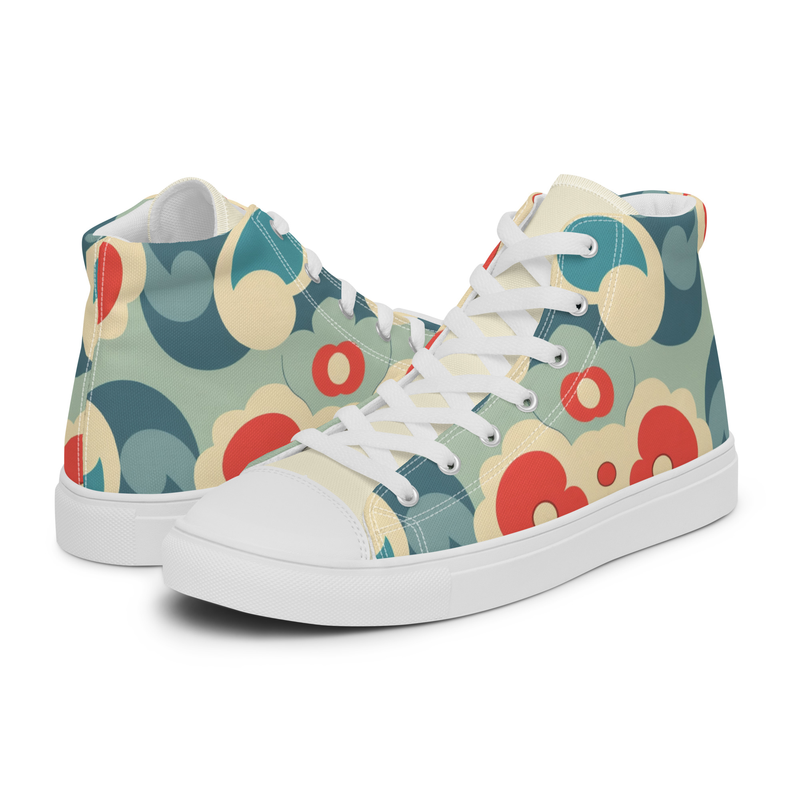 Funky Blue Red vanilla Dream Women’s high top canvas shoes