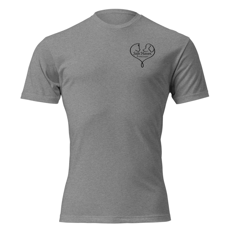 SHIC - Paw Print T-Shirt - Unisex – XS, Dark Heather Gray