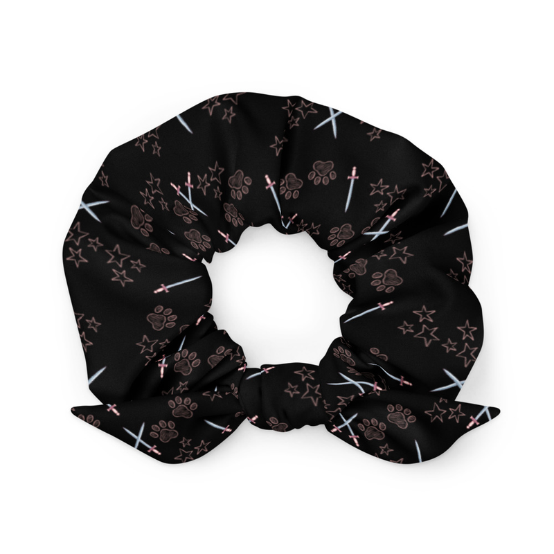 Paws and Swords Black Scrunchy