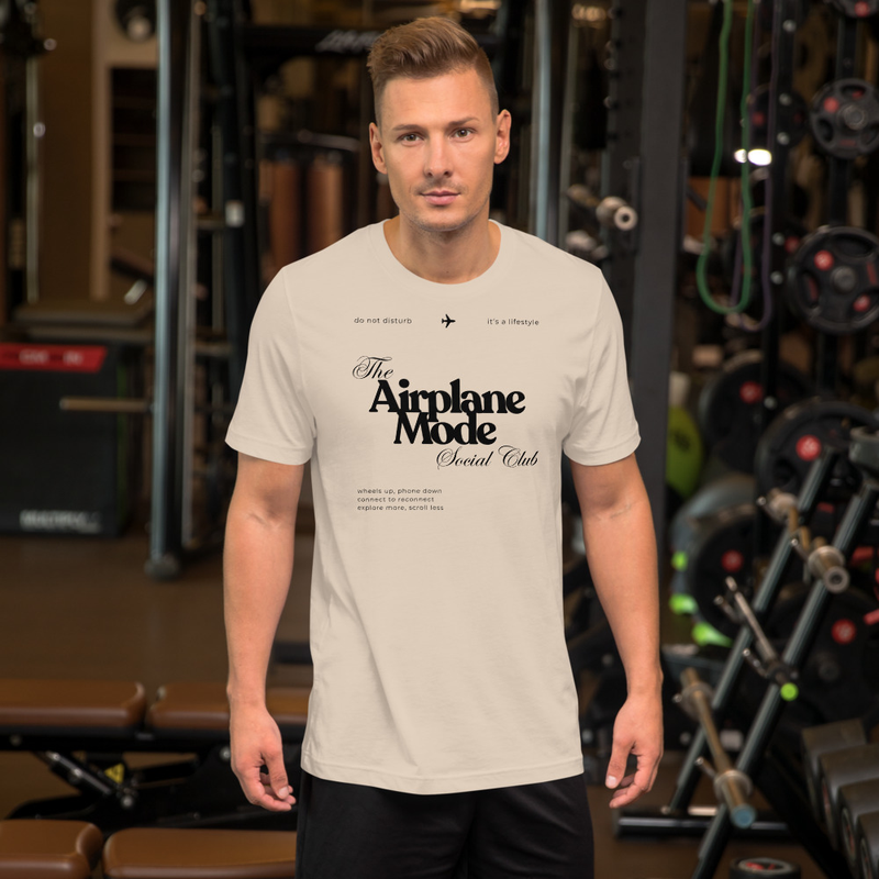 Airplane Mode Tee – S, Soft Cream