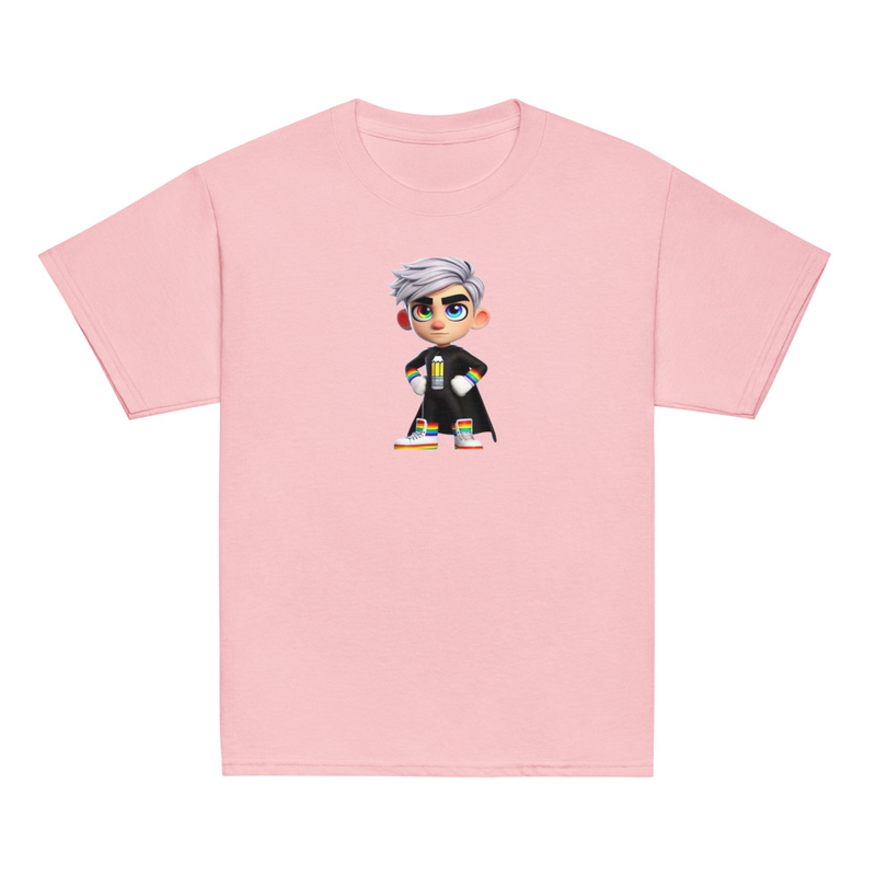 KP Youth classic tee – XS, Light Pink