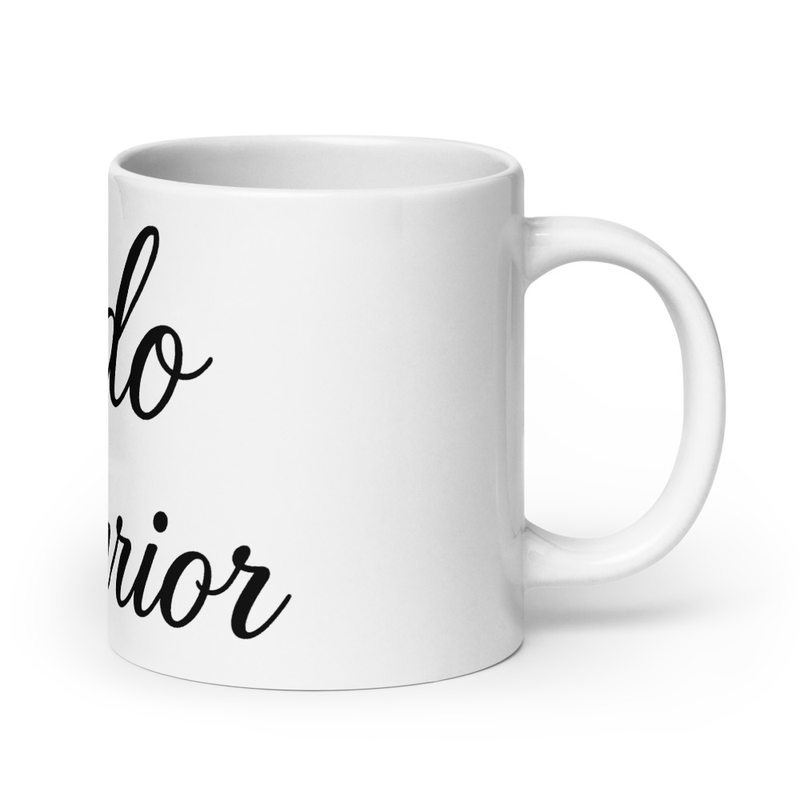 Endo Warrior White Glossy Mug – 20 oz, White